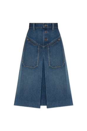 Blue Denim skirt with vintage effect MM6 Maison Margiela